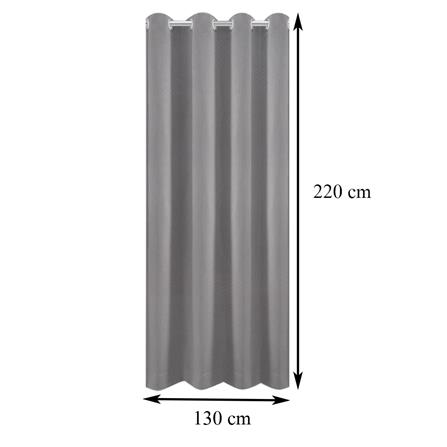 ผ้าม่าน EYELET HOME LIVING STYLE LUKAS UV 130X220 ซม. สีเทา_5