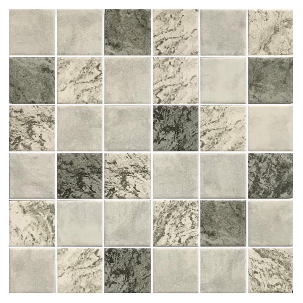 โมเสคพอร์ซเลน 30x30 ซม. TARA STONEHENGE GREY