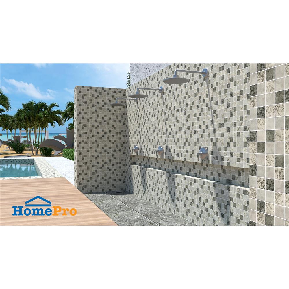 โมเสคพอร์ซเลน 30x30 ซม. TARA STONEHENGE GREY