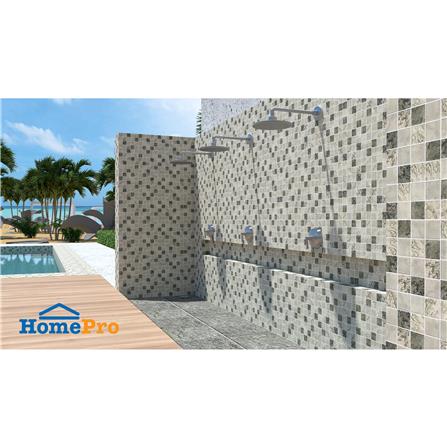 โมเสคพอร์ซเลน 30x30 ซม. TARA STONEHENGE GREY_6