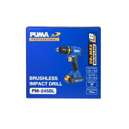 สว่านกระแทกไร้สาย (พร้อมแบตเตอรี่) PUMA PM-245BL 20 โวลต์_4