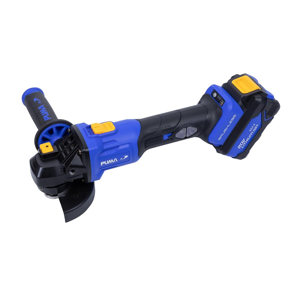 เครื่องเจียรไร้สาย (พร้อมแบตเตอรี่) PUMA PM-490BL 4 นิ้ว 20 โวลต์