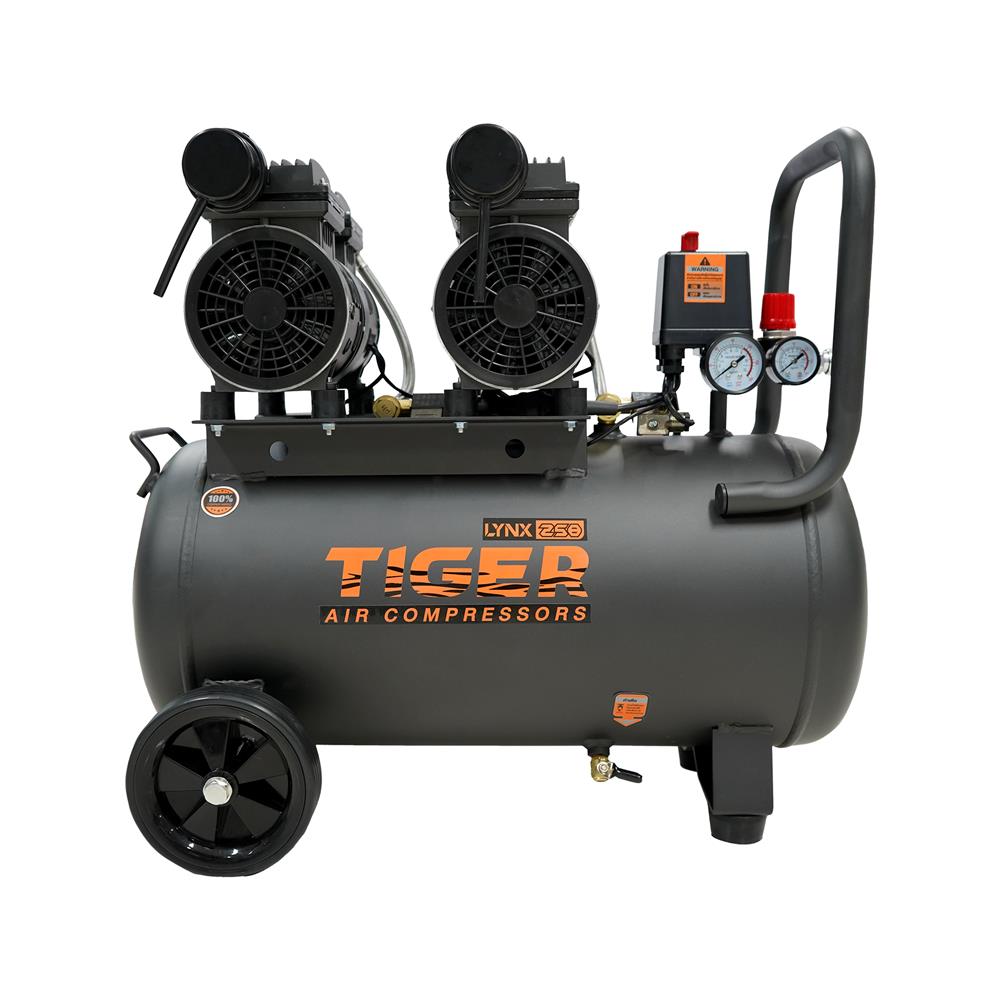 ปั๊มลมไร้น้ำมัน TIGER LYNX-250 50 ลิตร