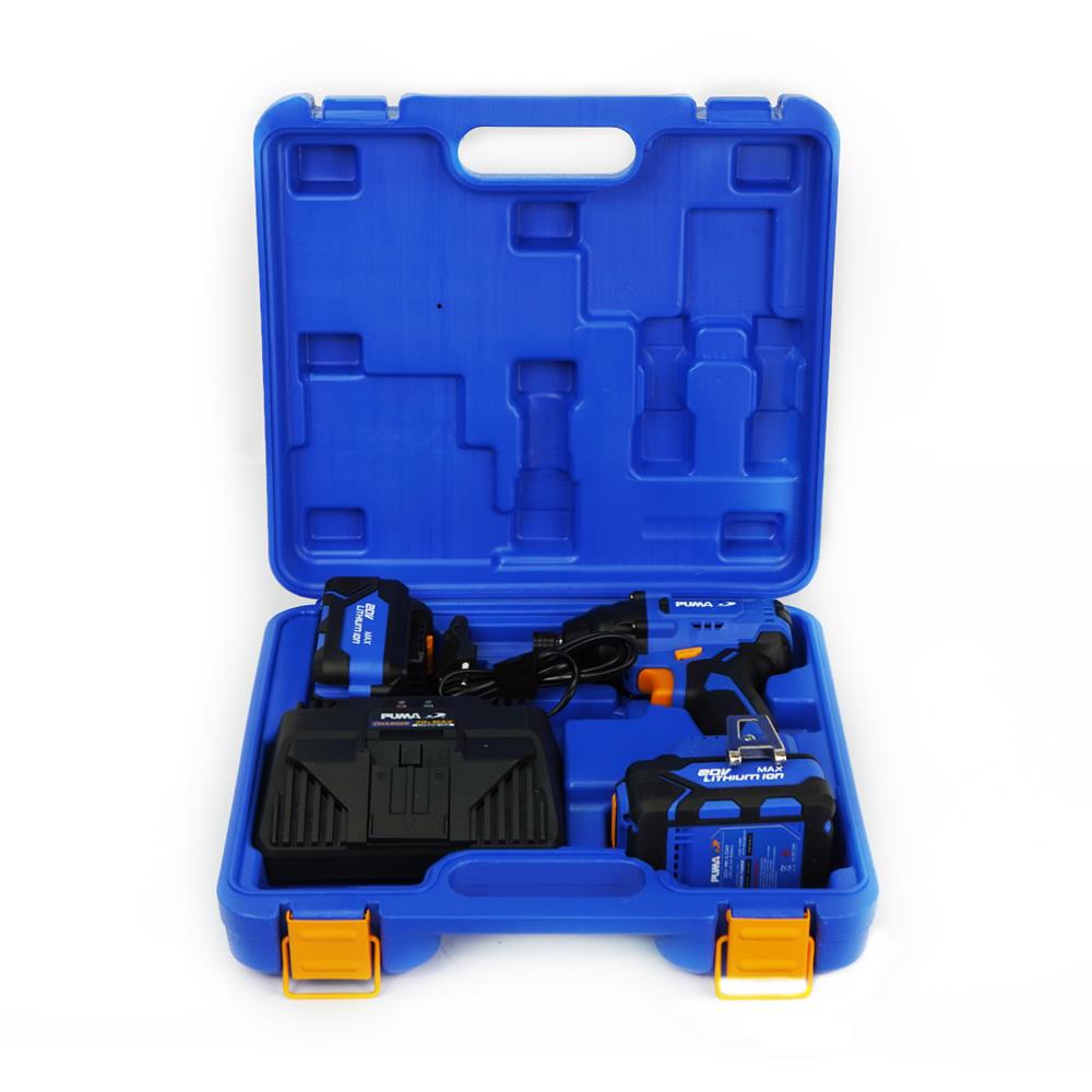ชุดไขควงกระแทกและเครื่องเจียรไร้สาย (พร้อมแบตเตอรี่และแท่นชาร์จ) PUMA PM-223BL+PM490BL 20 โวลต์