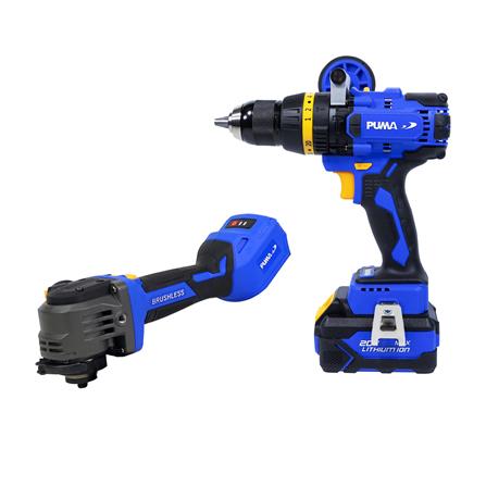 สว่านกระแทกไร้สาย (พร้อมแบตเตอรี่ 2 ก้อน) PUMA PM-280BL 20 โวลต์_0