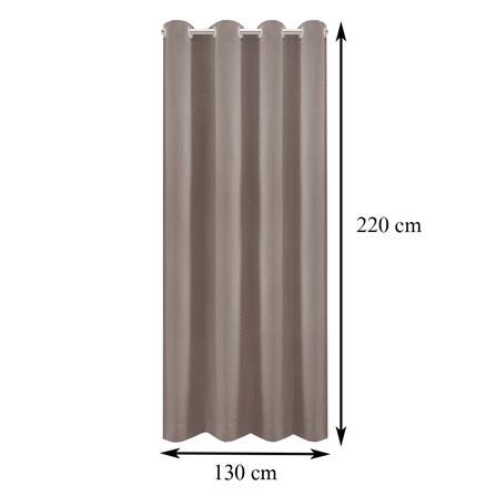 ผ้าม่าน EYELET ME LIVING CLARA UV 130X220 ซม. สีน้ำตาล_5