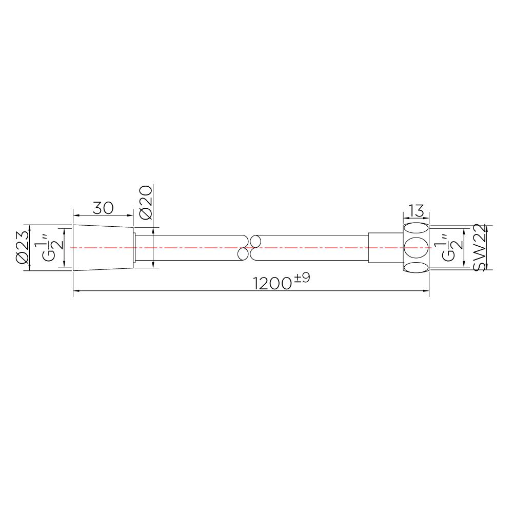 สายฝักบัวพีวีซี KARAT FAUCET KA-04-309-55 120 ซม.