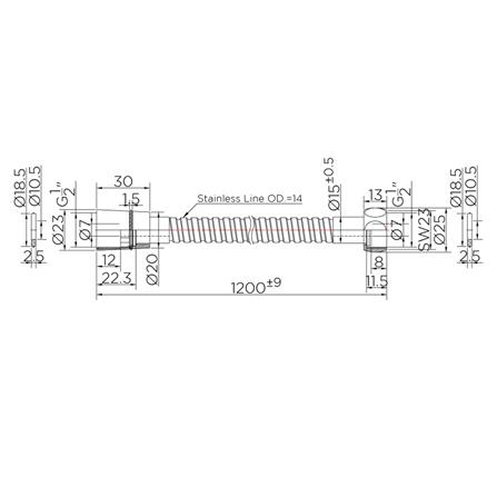 สายฝักบัวสเตนเลส KARAT FAUCET KA-04-307-53 120 ซม._2