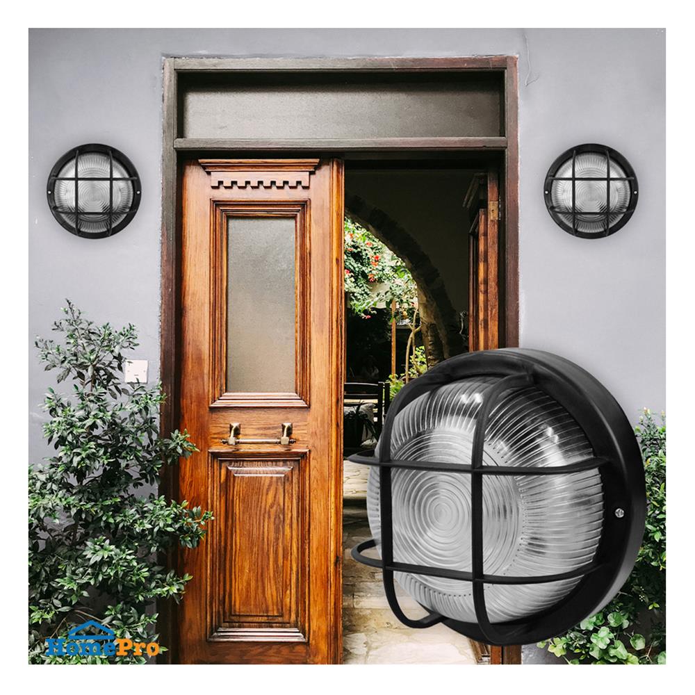 ไฟผนังภายนอก L&E 36-00159 สีดำ