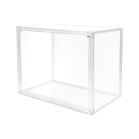 กล่องจัดเก็บกระเป๋าฝาเปิด STACKO S 36x22x27 ซม. สีใส