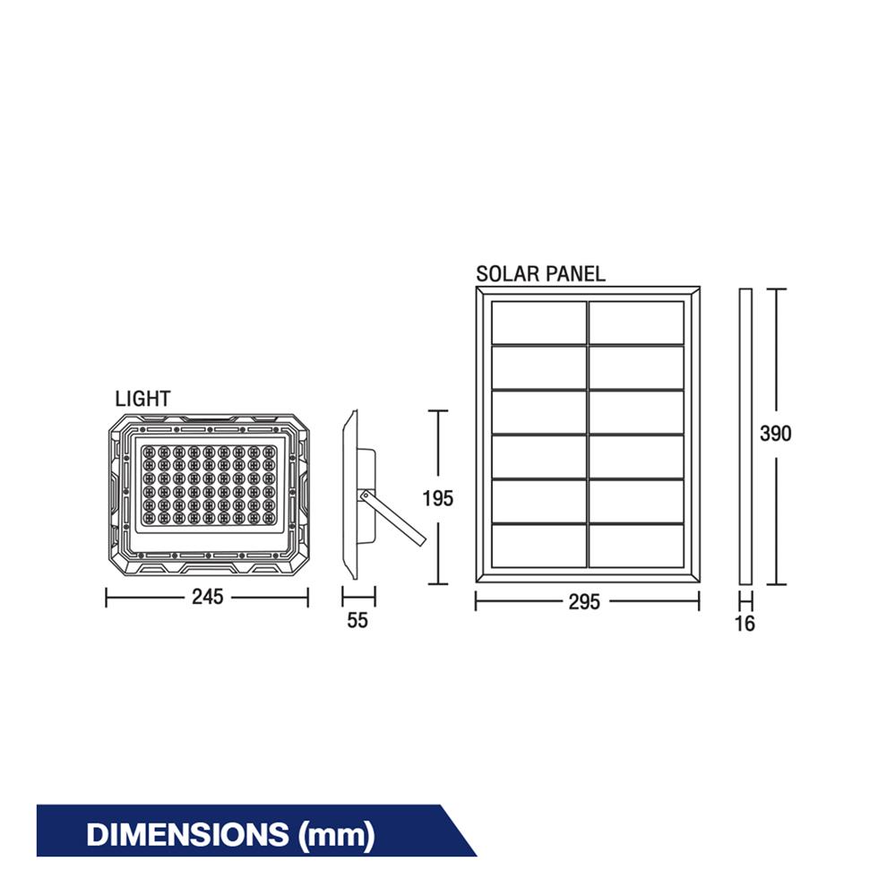 ไฟสปอตไลท์ SOLAR BEC SPIDER 120 วัตต์ DAYLIGHT/COOL WHITE/WARM WHITE สีดำ