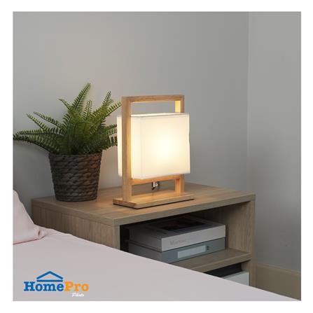 ไฟตั้งโต๊ะ CARINI MT3192 สีขาว/ลายไม้_3