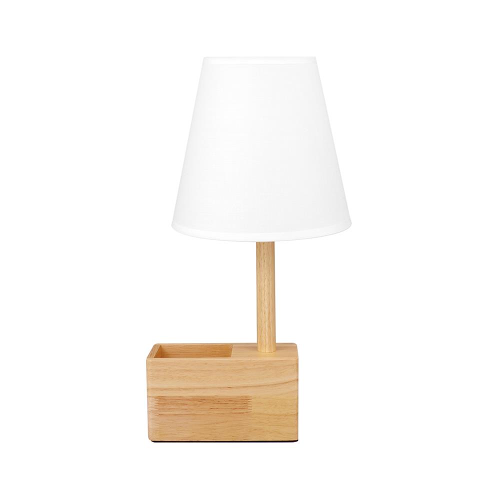 ไฟตั้งโต๊ะ CARINI MT3176 สีขาว/ลายไม้