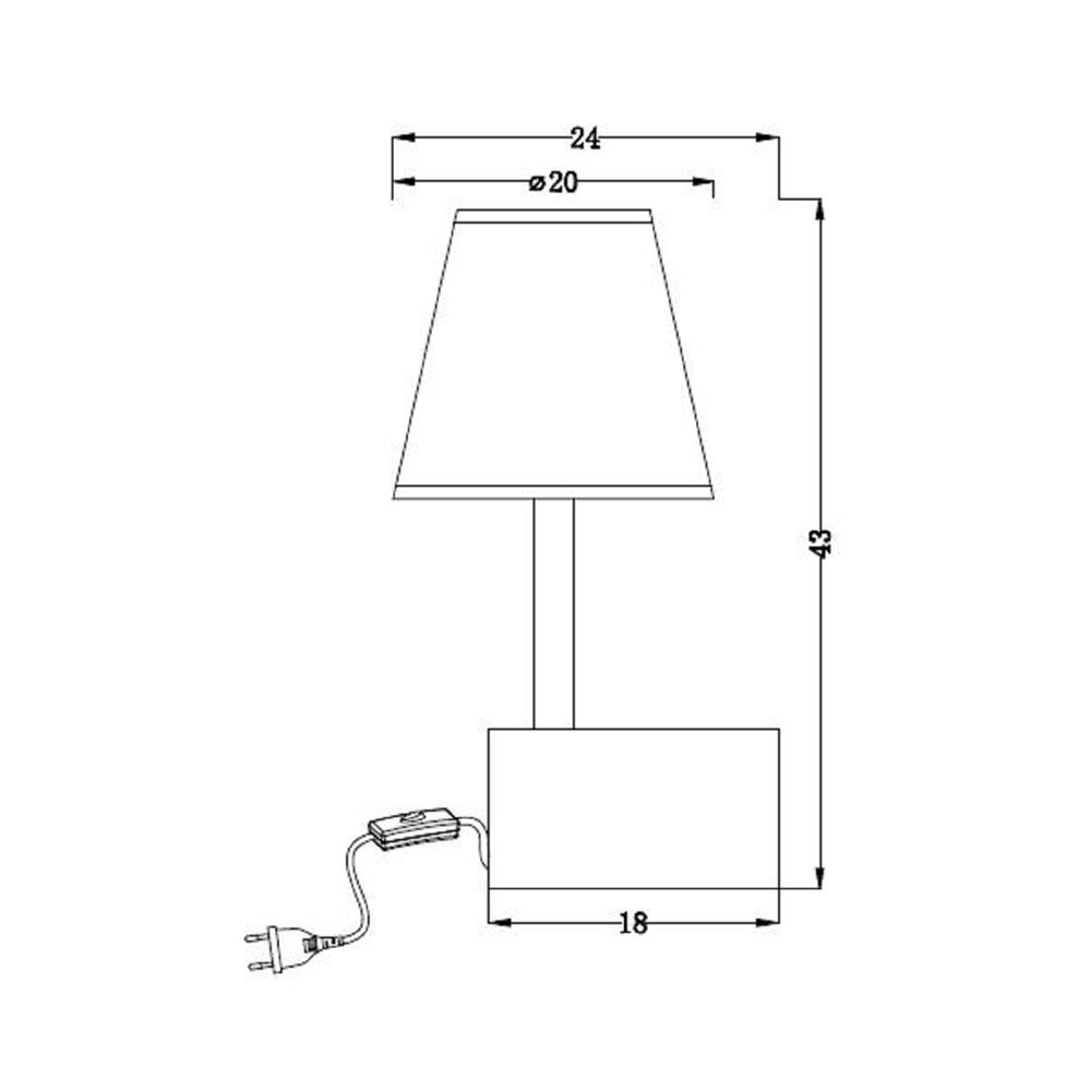 ไฟตั้งโต๊ะ CARINI MT3176 สีขาว/ลายไม้