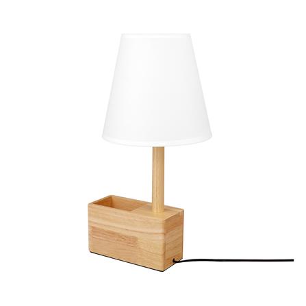 ไฟตั้งโต๊ะ CARINI MT3176 สีขาว/ลายไม้_2