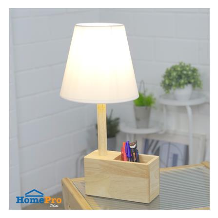 ไฟตั้งโต๊ะ CARINI MT3176 สีขาว/ลายไม้_5