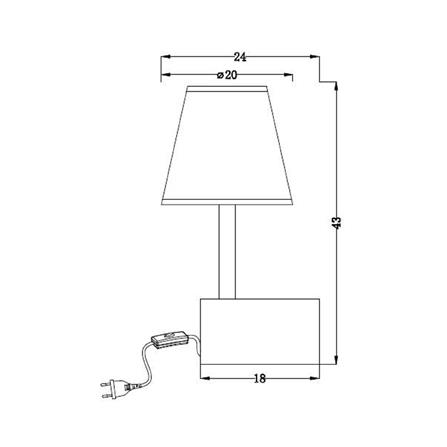 ไฟตั้งโต๊ะ CARINI MT3176 สีขาว/ลายไม้_9