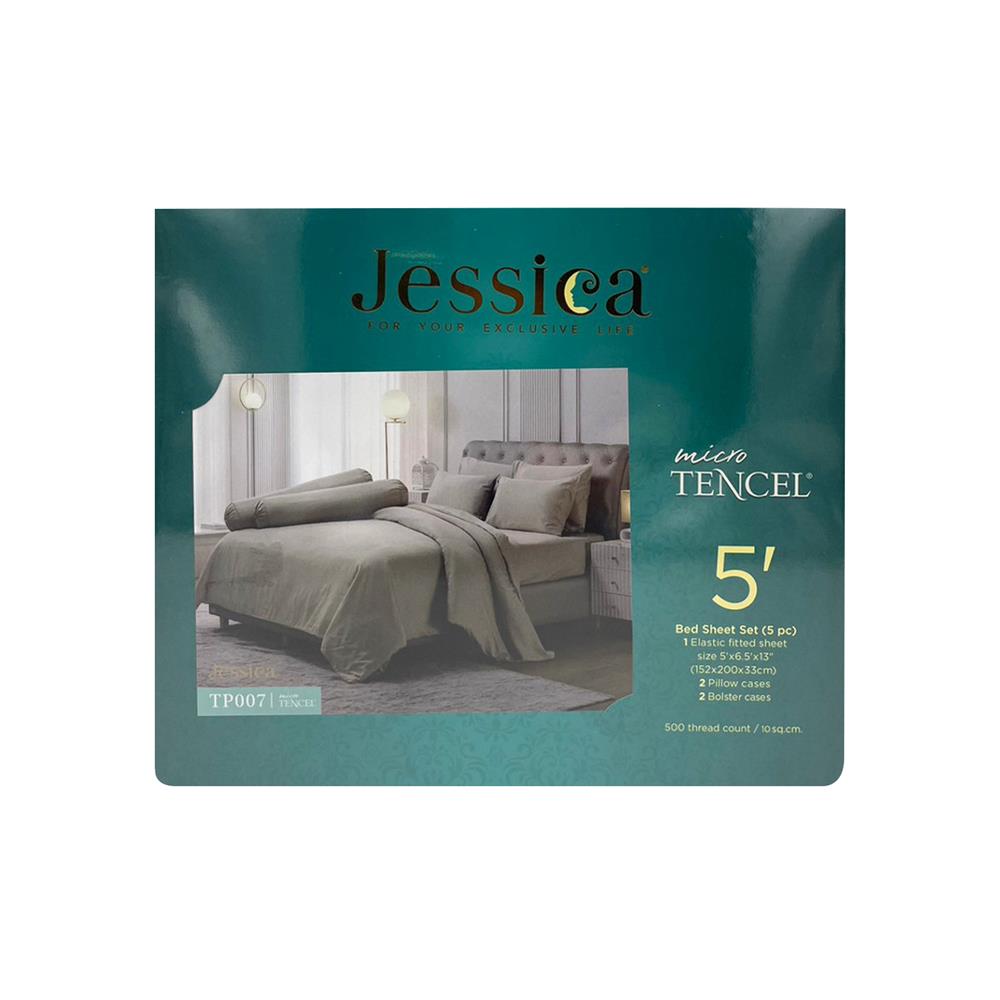 ชุดผ้าปูที่นอน 5 ฟุต 5 ชิ้น JESSICA T-SOLID 21070-TP007