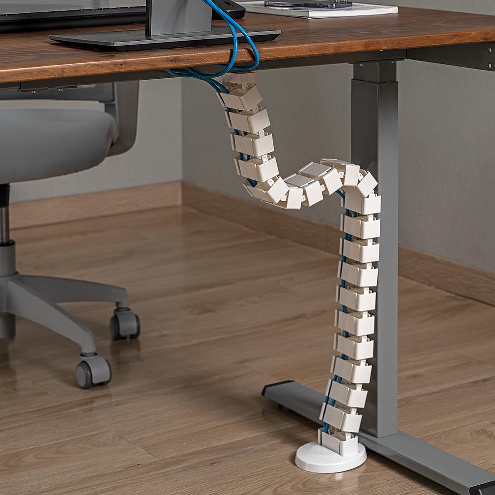 รางกระดูกงูเก็บสายไฟ ERGOTREND สีขาว