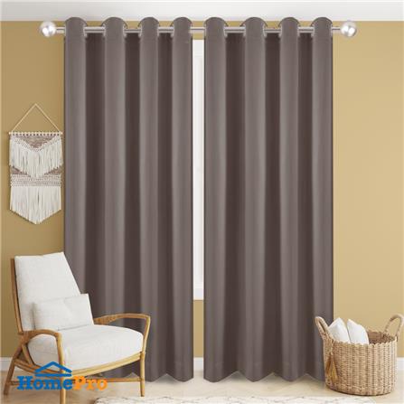 ผ้าม่าน EYELET HOME LIVING STYLE LUKAS UV 130X220 ซม. สีน้ำตาล_4