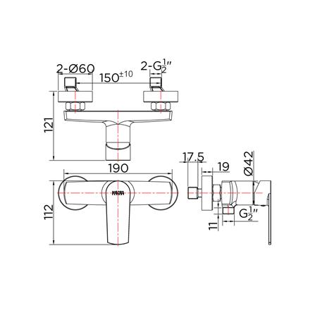 ก๊อกผสมยืนอาบ KARAT FAUCET KF-58-760-55_1