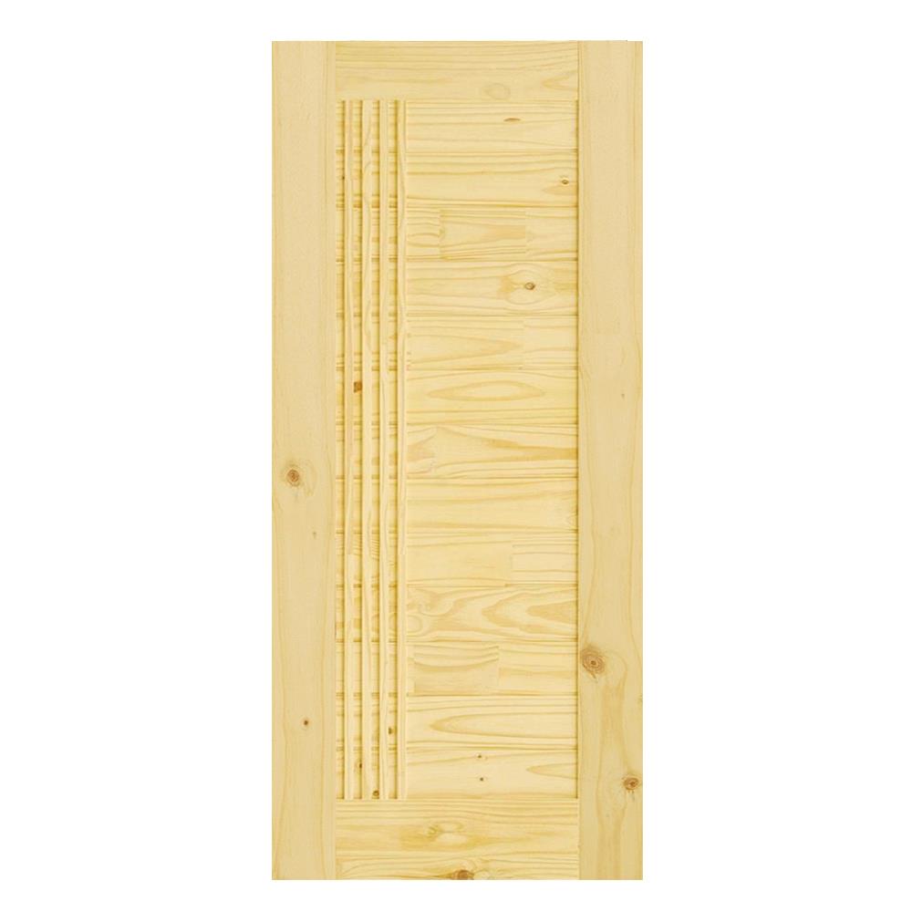 ประตูไม้สนนิวซีแลนด์ D2D ECO PINE-EZERO 7 90X200 ซม. สีธรรมชาติ ไม่เจาะลูกบิด