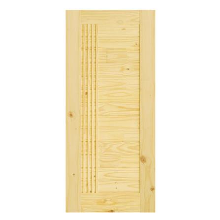 ประตูไม้สนนิวซีแลนด์ D2D ECO PINE-EZERO 7 90X200 ซม. สีธรรมชาติ ไม่เจาะลูกบิด_0
