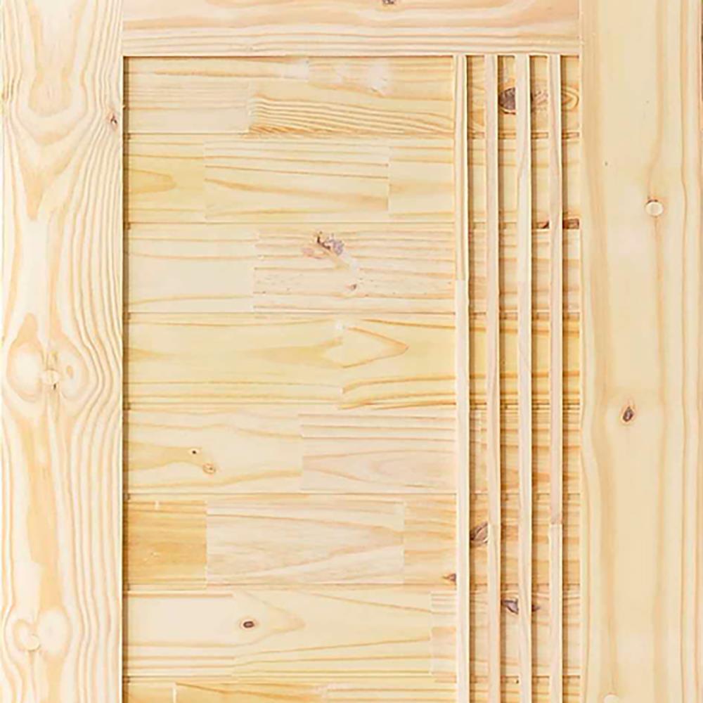 ประตูไม้สนนิวซีแลนด์ D2D ECO PINE-EZERO 7 100X200 ซม. สีธรรมชาติ ไม่เจาะลูกบิด