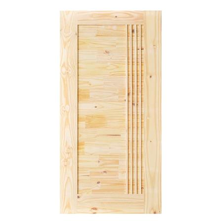 ประตูไม้สนนิวซีแลนด์ D2D ECO PINE-EZERO 7 100X200 ซม. สีธรรมชาติ ไม่เจาะลูกบิด_0