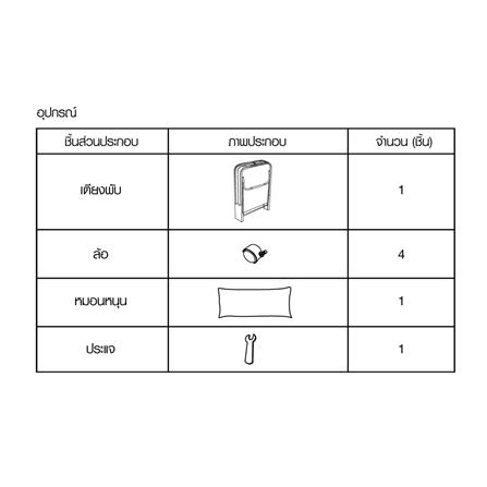 เตียงพับปรับระดับได้ HOME LIVING STYLE SKY 105X198X42 ซม. สีน้ำเงิน_13