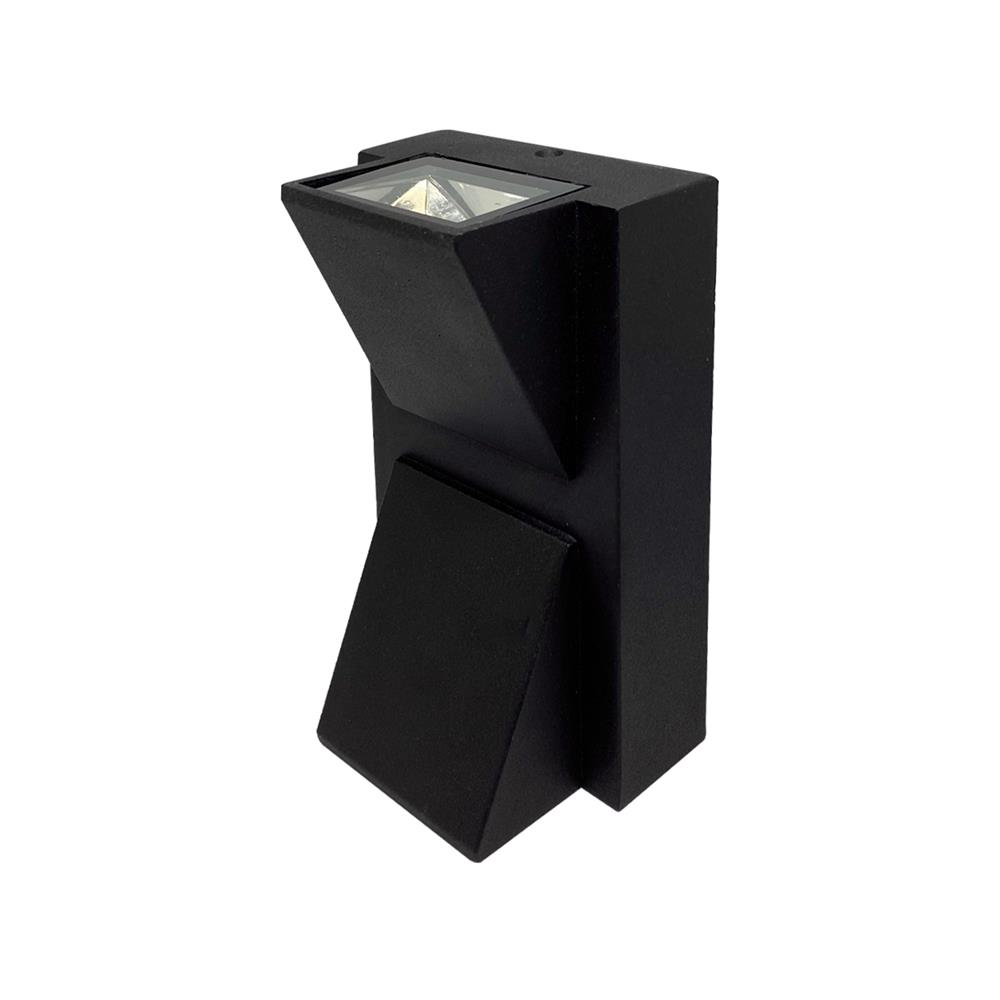 ไฟผนังภายนอก LED L&E 65-A0481 6 วัตต์ WARM WHITE สีดำ