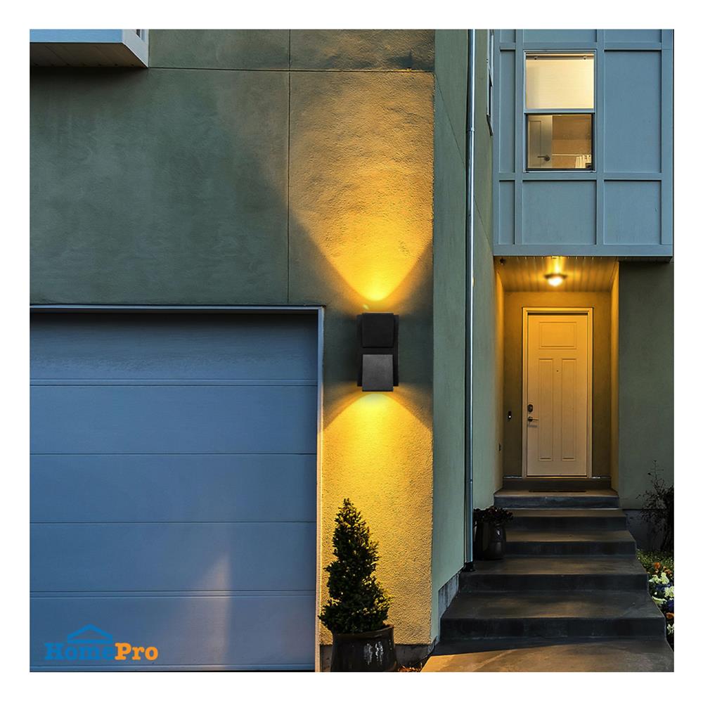 ไฟผนังภายนอก LED L&E 65-A0481 6 วัตต์ WARM WHITE สีดำ