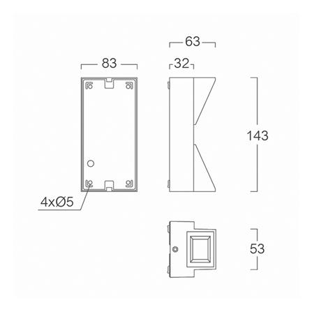 ไฟผนังภายนอก LED L&E 65-A0481 6 วัตต์ WARM WHITE สีดำ_6