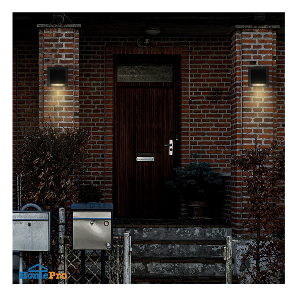 ไฟผนังภายนอก LED L&E 65-A0480 3 วัตต์ WARM WHITE สีดำ