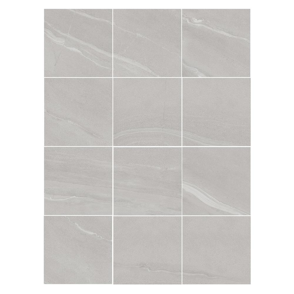 กระเบื้องพื้นพอร์ซเลน 60x60 ซม. TARA คัตสโตน เกรย์  A 1.44M2