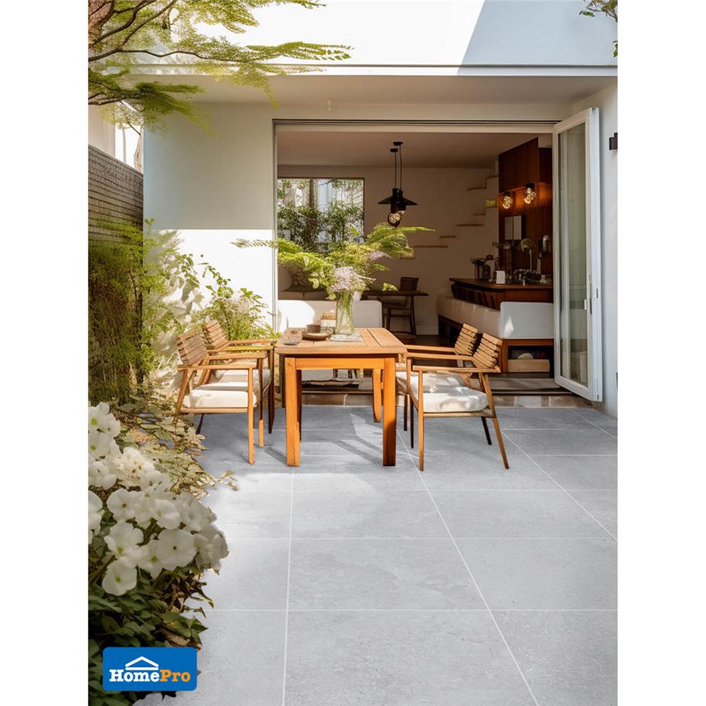 กระเบื้องพื้นพอร์ซเลน 60x60 ซม. TARA รีโอน่า เกรย์ A 1.44M2