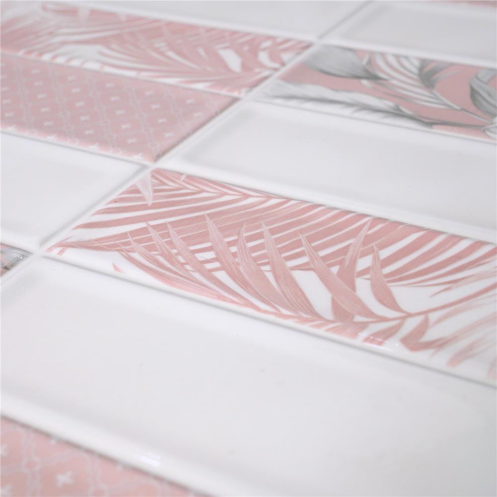 กระเบื้องผนัง 30x60 ซม. TARA ซามูเอล ขาว-ชมพู 0.9M2