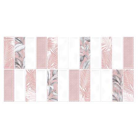 กระเบื้องผนัง 30x60 ซม. TARA ซามูเอล ขาว-ชมพู 0.9M2_0
