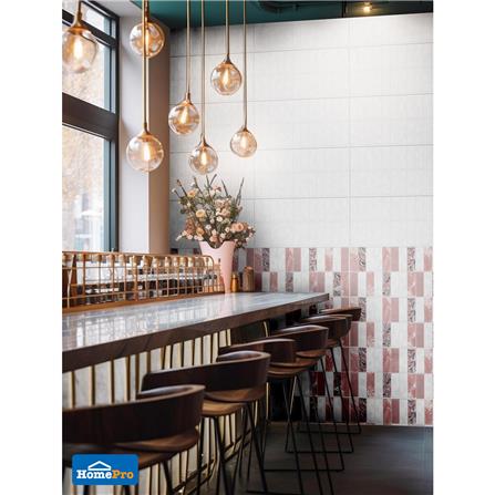 กระเบื้องผนัง 30x60 ซม. TARA ซามูเอล ขาว-ชมพู 0.9M2_4