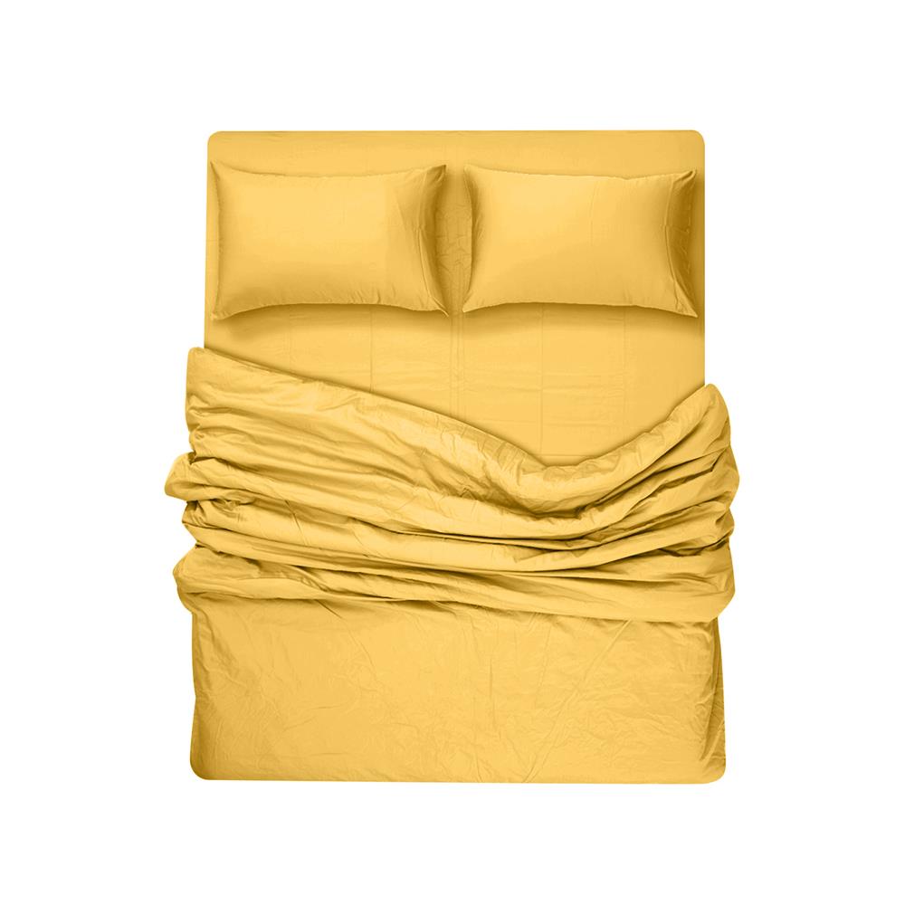 ชุดผ้าปูที่นอน 6 ฟุต 5 ชิ้น BENEATH SUNSHINE สีเหลือง