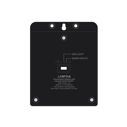 ไฟผนังภายนอก SOLAR LAMPTAN MODIFY 5 วัตต์ DAYLIGHT/WARM WHITE สีดำ_2