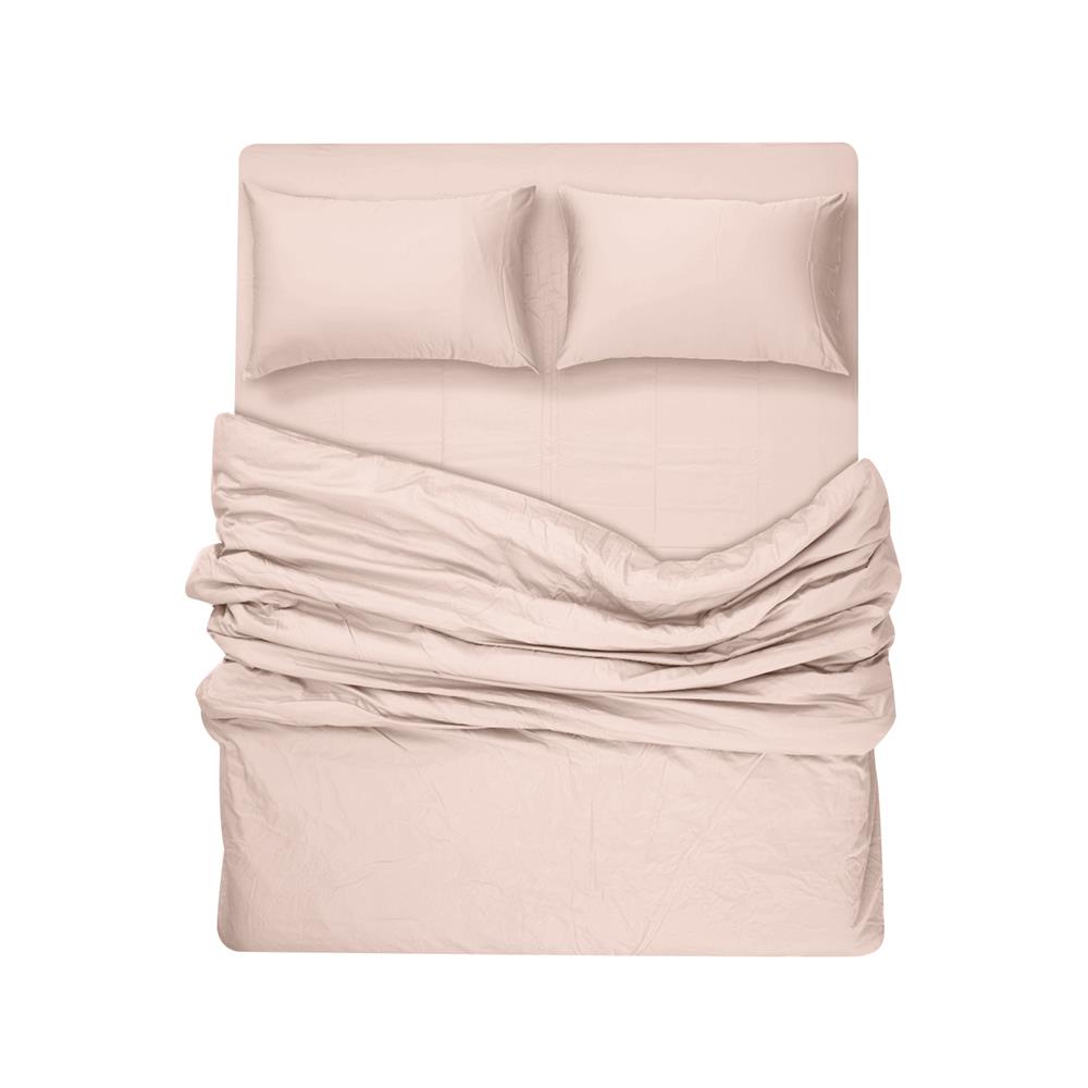 ชุดผ้าปูที่นอน 6 ฟุต 4 ชิ้น BENEATH PEONY สีชมพู