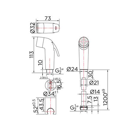 สายฉีดชำระครบชุด KARAT FAUCET KA-03-325-11 สีขาว_3