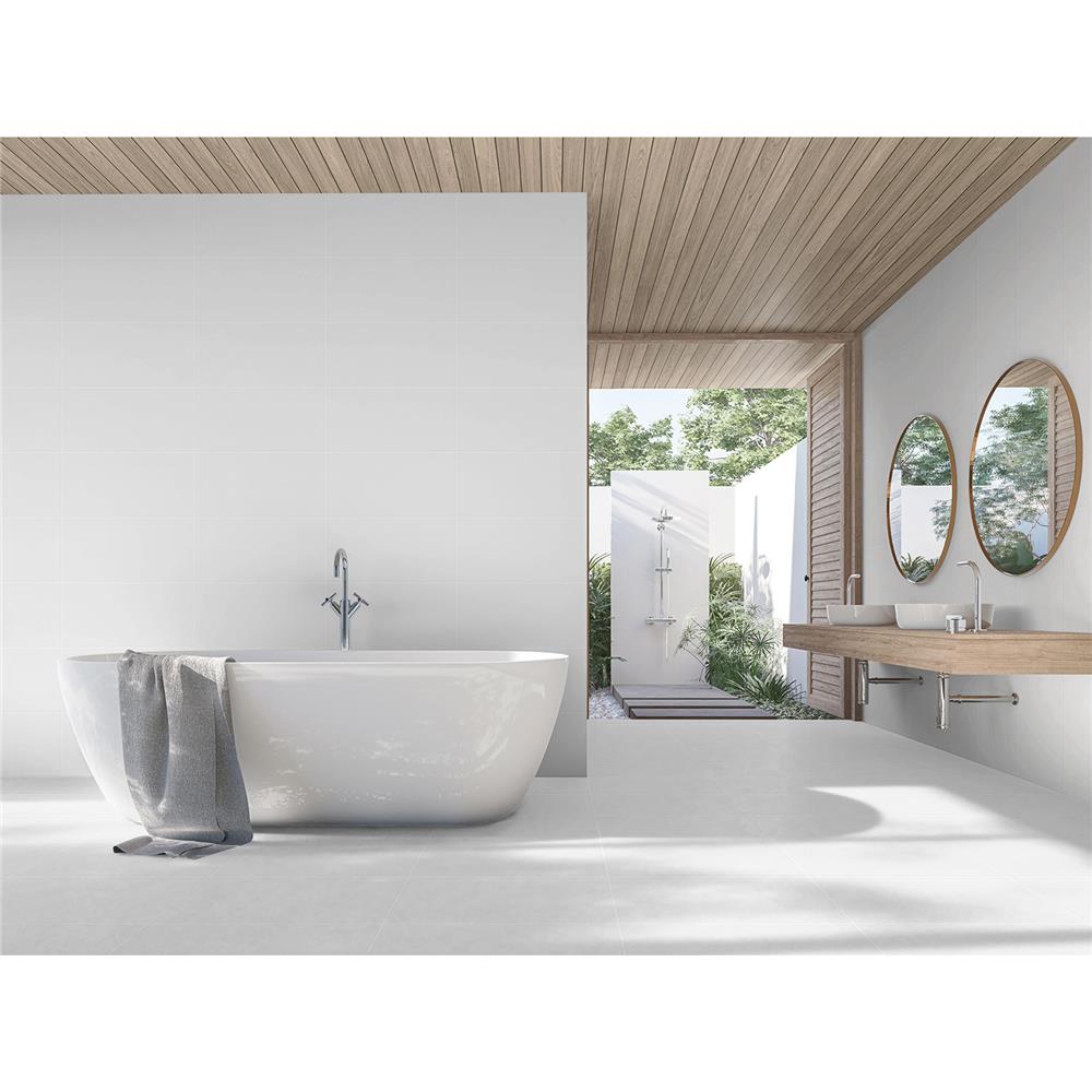 กระเบื้องพื้นพอร์ซเลน 30x60 ซม. COTTO ไฮด์อเวย์ สโนว์ สีขาว PM 1.44M2