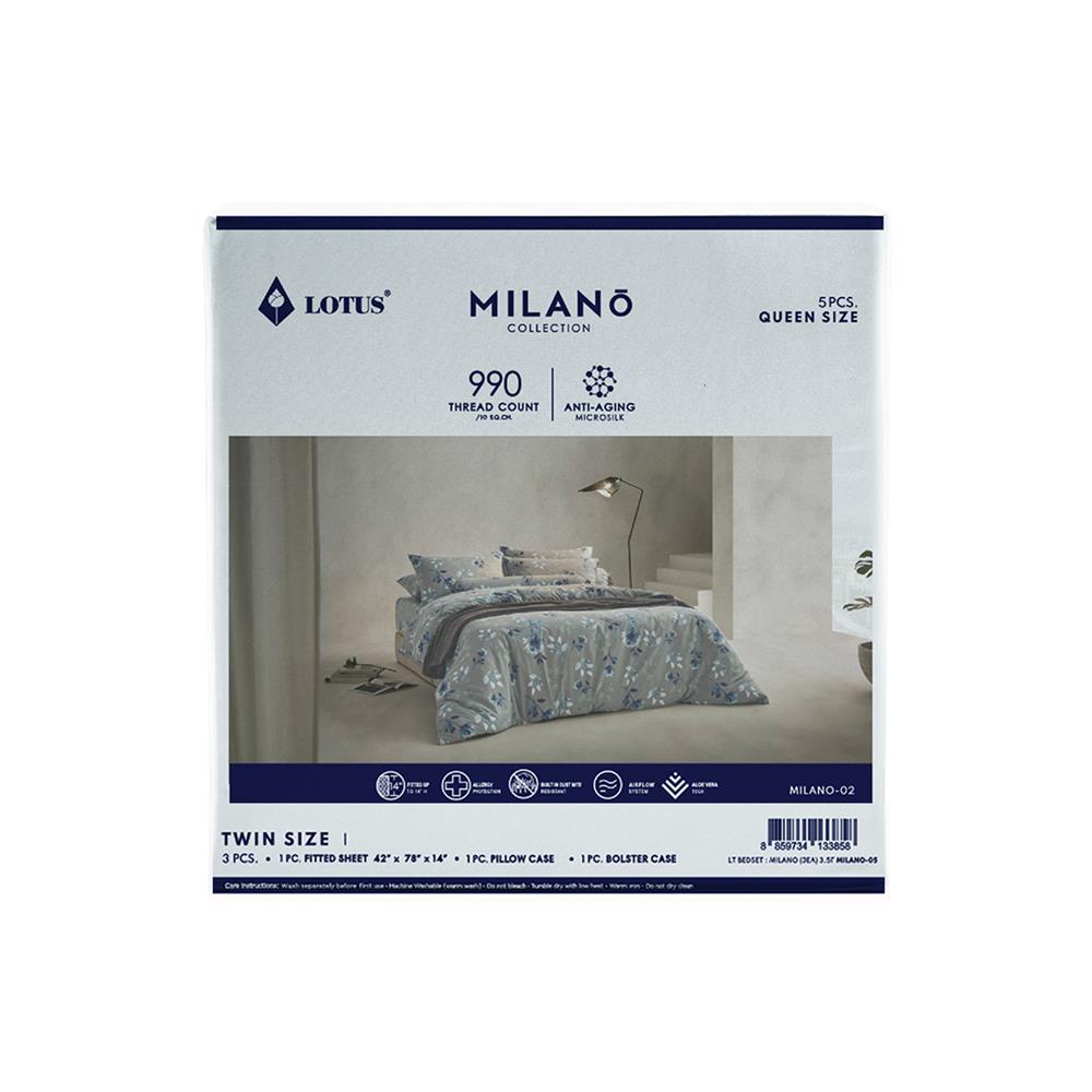 ชุดผ้าปูที่นอน 3.5 ฟุต 3 ชิ้น LOTUS MILANO 02
