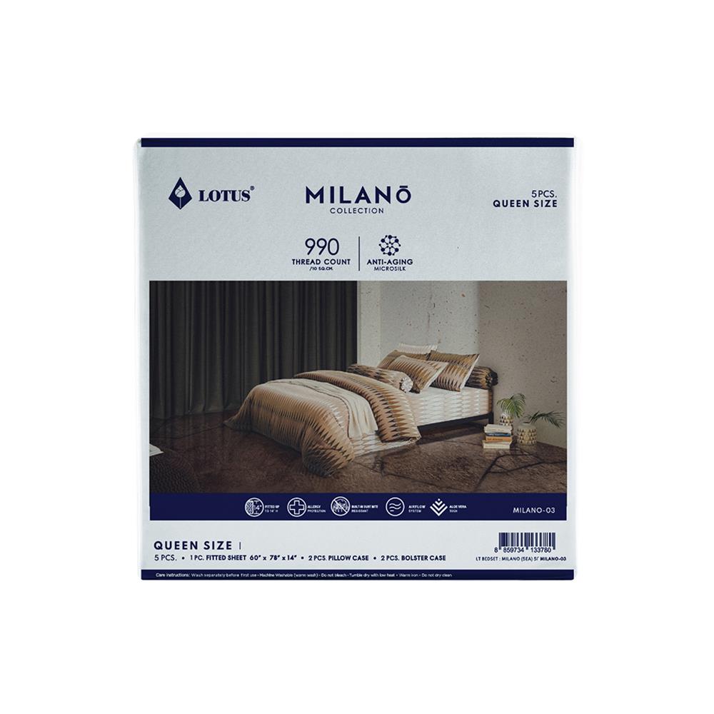 ชุดผ้าปูที่นอน 5 ฟุต 5 ชิ้น LOTUS MILANO 03