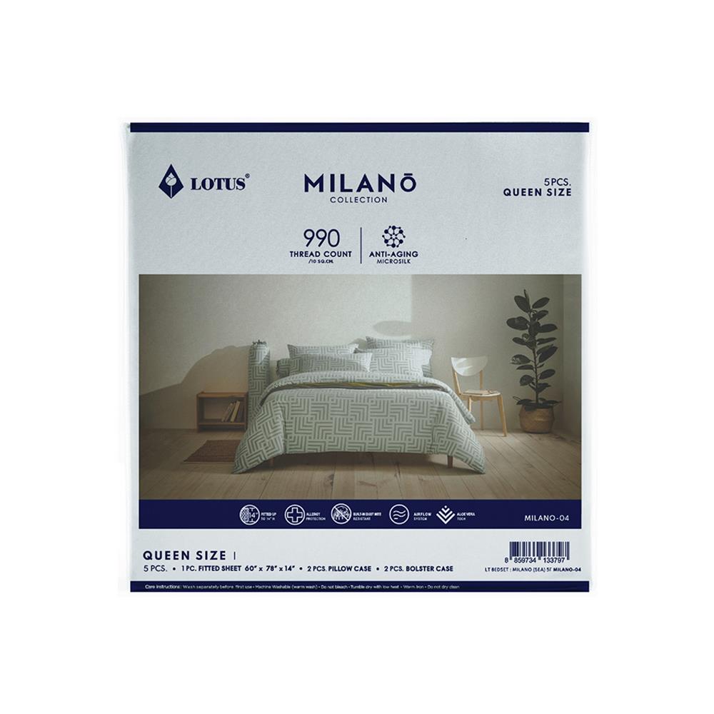 ชุดผ้าปูที่นอน 5 ฟุต 5 ชิ้น LOTUS MILANO 04