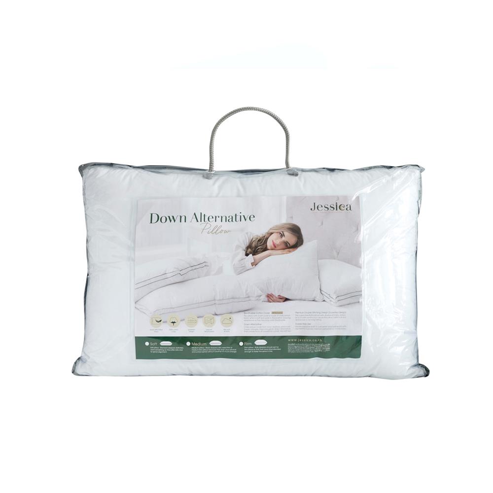 หมอนหนุน ขนห่านเทียม JESSICA D-ALTERNATIVE 26071-SOFT 18x28 นิ้ว สีขาว