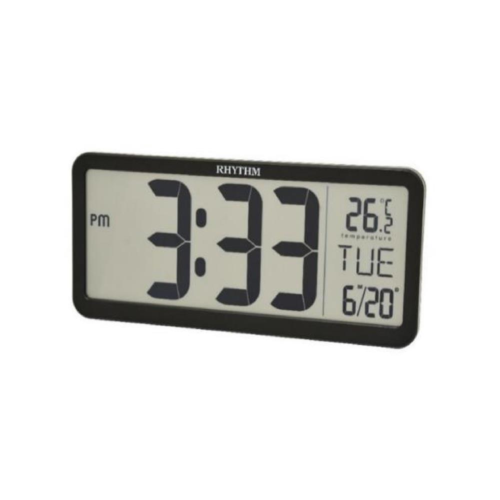 นาฬิกาดิจิทัล LED RHYTHM LCW017BR02 6X14 นิ้ว สีดำ