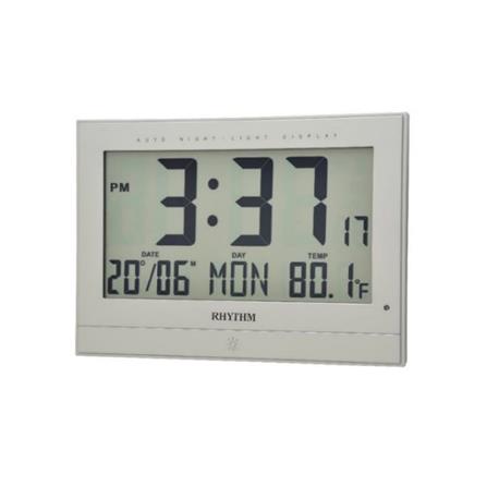 นาฬิกาดิจิทัล LED RHYTHM LCW018NR19 7X10.5 นิ้ว สีขาว_0